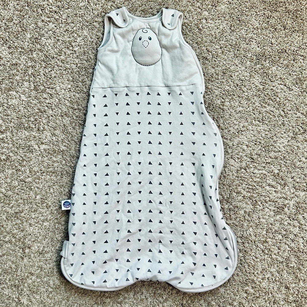 Nested Bean Sleeping Bag Baby I Chick Print Gray White Triangle‎ I Size 6-15M